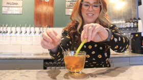 Nothing's Left Brewing Co. owner Lacy Richards mixes a non-alcoholic hot toddy on Tuesday, Jan. 24, 2023, at the brewery.