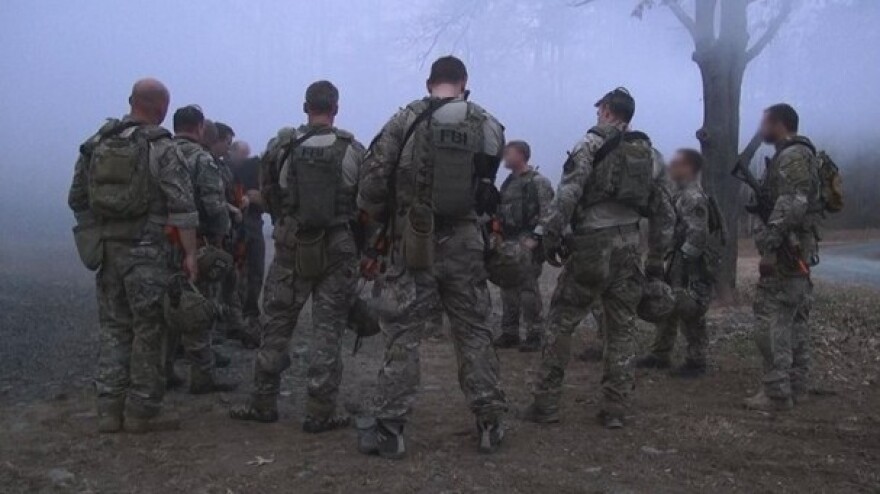 Members of the FBI's Hostage Rescue Team during a training exercise in Quantico, Va. Two FBI agents who were part of the unit died Friday during a training exercise offshore near Virginia Beach, Va.