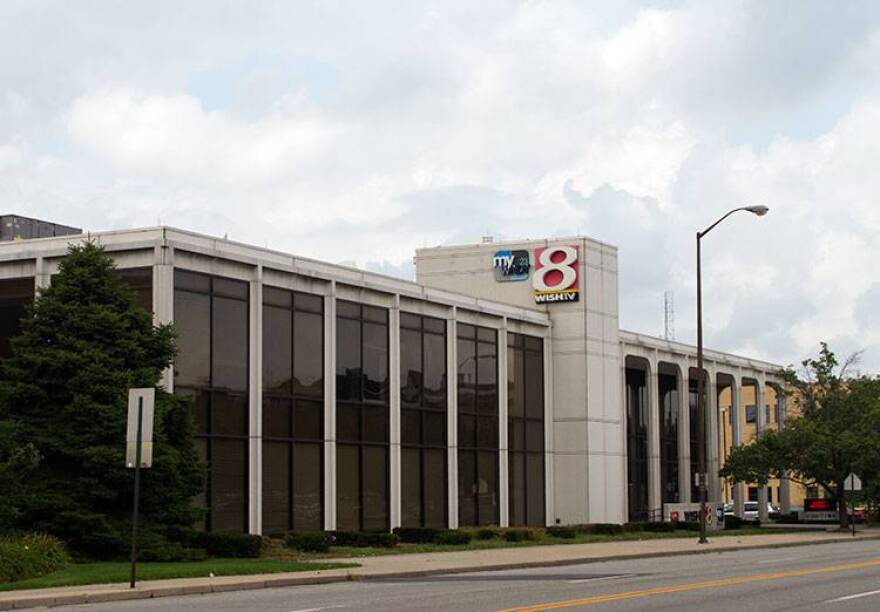 The WISH-TV station along Meridian Street.