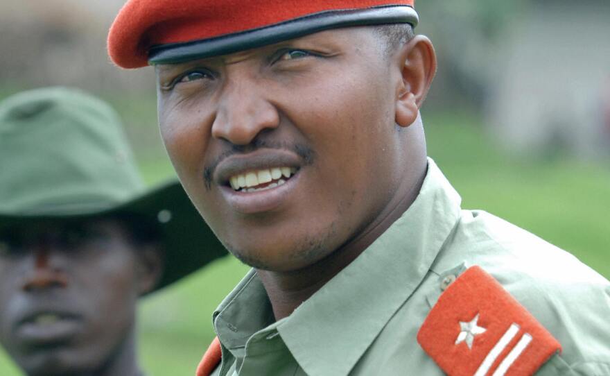 Bosco Ntaganda, seen during his days as a rebel militia leader in 2009, at a mountain base in Kabati in the Democratic Republic of Congo.