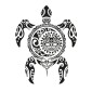 Turtle tattoo in Maori style. Vector illustration EPS10