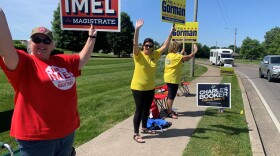 Campaign volunteers were busy in Bowling Green on Tuesday's primary election day.