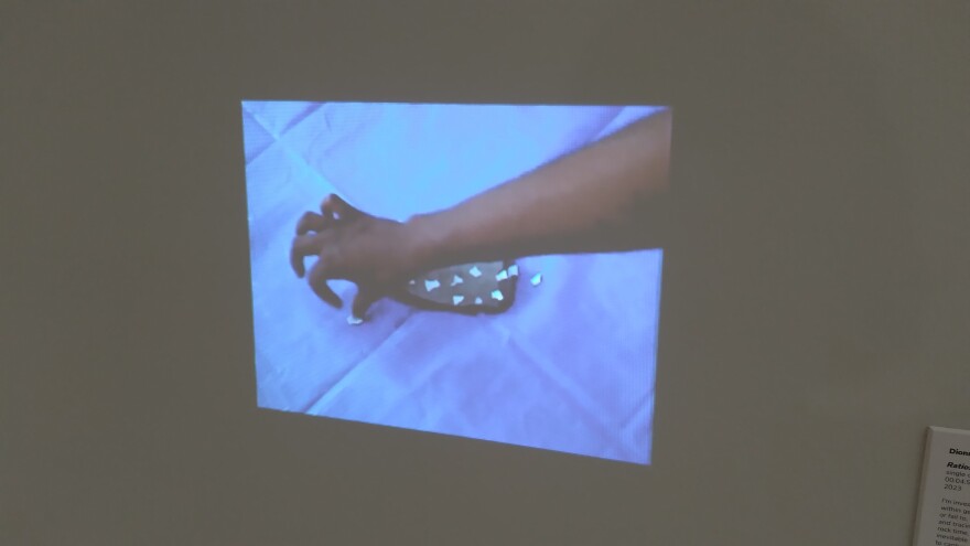 A still image taken from the video artwork "Ratios" by Dionne Lee.