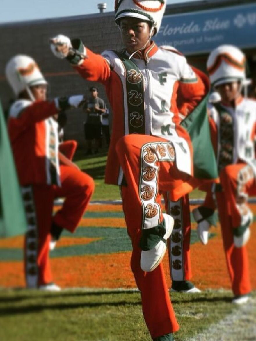 Metro-Atlanta native Cori Bostic has become the Marching 100's first woman drum major. 