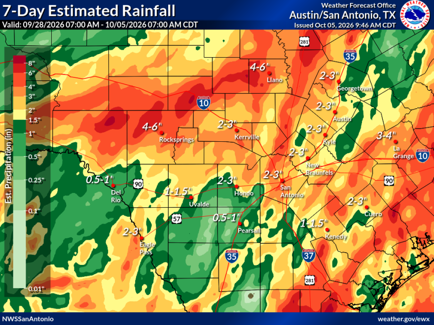 All of the rain from the remnants of Polo and a cold front