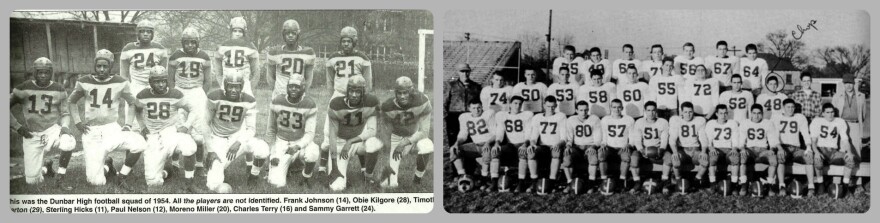Dunbar High School and Fairmont Senior High School Team Photos 1954