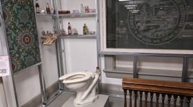 Just a few of the many artifacts that were part of Florida's Old Capitol over the years, including an amazingly elaborate toilet.