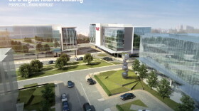 A rendering of the new UC digital futures facility at Martin Luther King Drive and Reading Road.