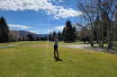 Person golfs at the Park City golf course on March 28, 2026.