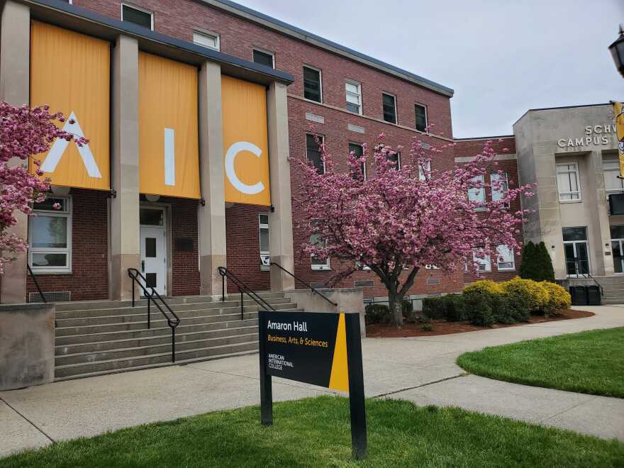 American International College campus, in the spring of 2024 in Springfield, Massachusetts.