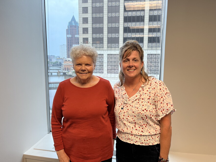 Bubbler Talk question-asker Kristine Hinrichs (left) and former realtor Colette Broadway (right) who wrote a book about Anton Kratochvil's round houses.