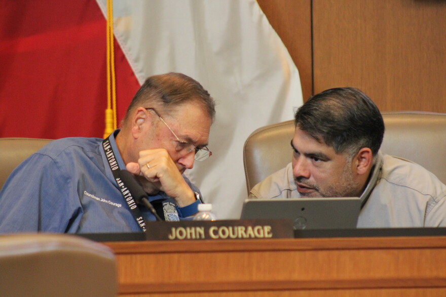 John Courage (left)