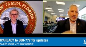 Tampa Mayor Jane Castor, left, and St. Petersburg Mayor  Rick Kriseman 