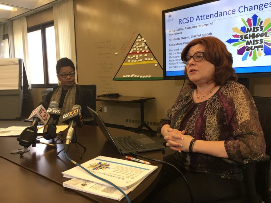 RCSD Chief of Schools Idonia Owens (L) and Betsy Hoffer, Associate Director of Attendance