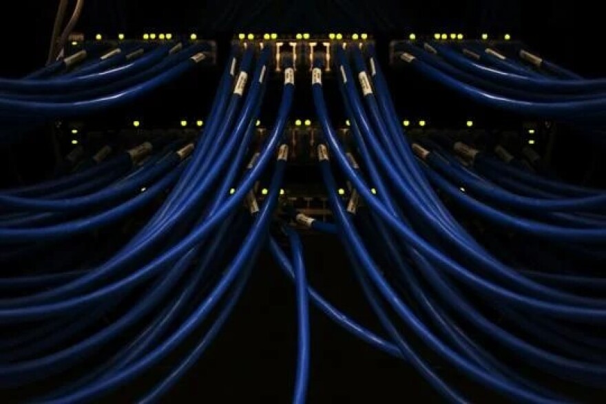 Structured wiring in a data center. 