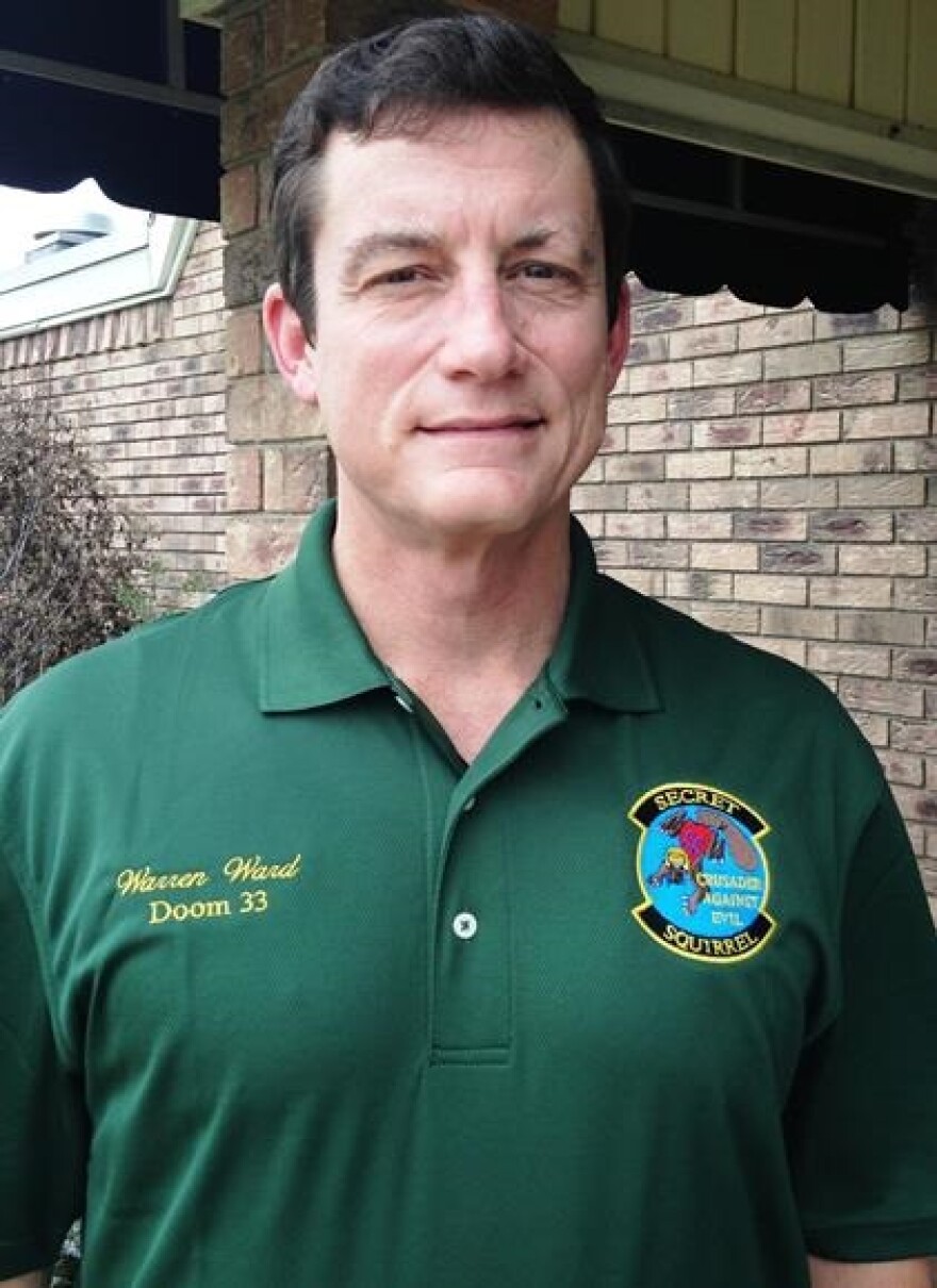 Retired U.S. Air Force Col. Warren Ward speaks to groups about the "Secret Squirrel" mission, and organized a reunion of the 57 crew members on the 25th anniversary.