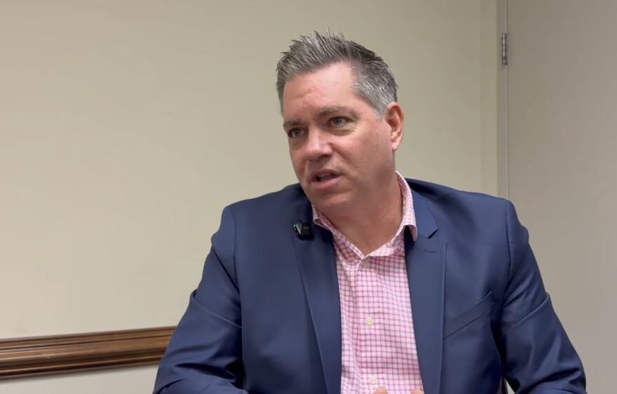 Steven Summerlin, E911 manager for the Norfolk Police Department, speaks about the division’s new AI phone system for non-emergency calls.
