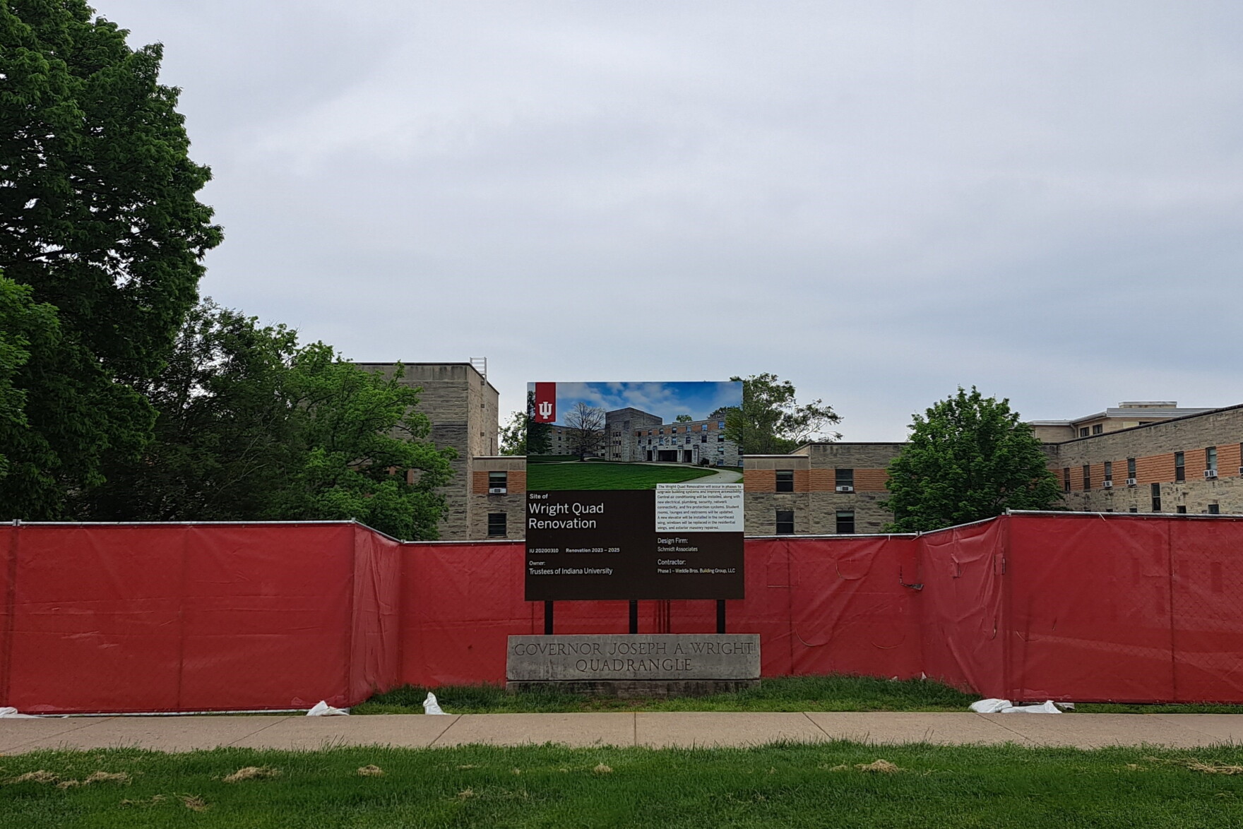 IU's Wright quad under construction until 2024