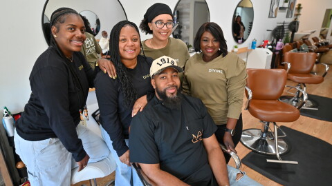 The Divine Hair Studios staff recently completed their OurHAIR training.