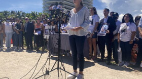  Vicky Btesh's husband, Andrés Levine, died in the collapse of the Champlain Towers South building in Surfside. She joined a group on Sept. 23, 2021 to call on an entity that would build a memorial for the 98 people who died to buy the property. 