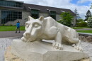 The Penn State lion shrine sits on Wilkes-Barre's campus.