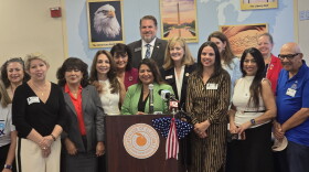 Jackie Colon leads a presentation by Elections Supervisors from Orange, Osceola, Volusia, Seminole and Brevard Counties in Orlando on Tuesday, September 14.
