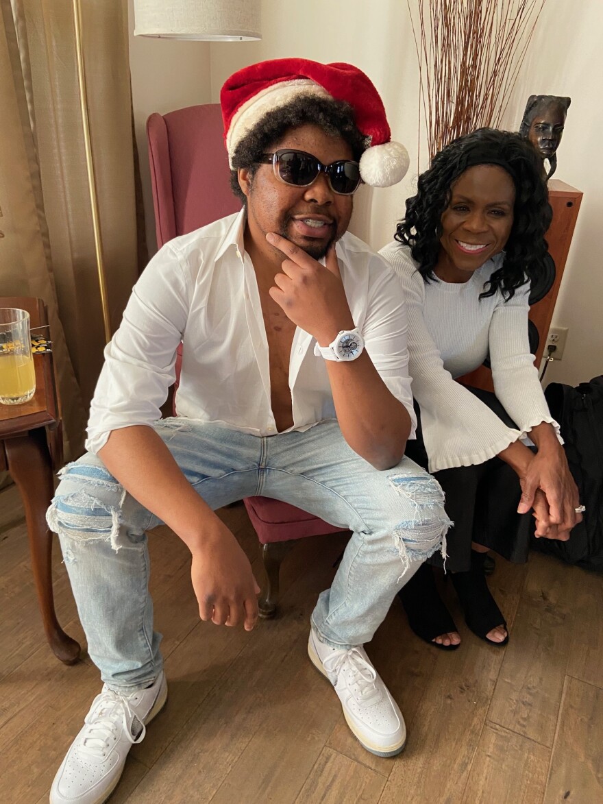 Kendal and his mom, Thandra Ritchie, shown in 2023.