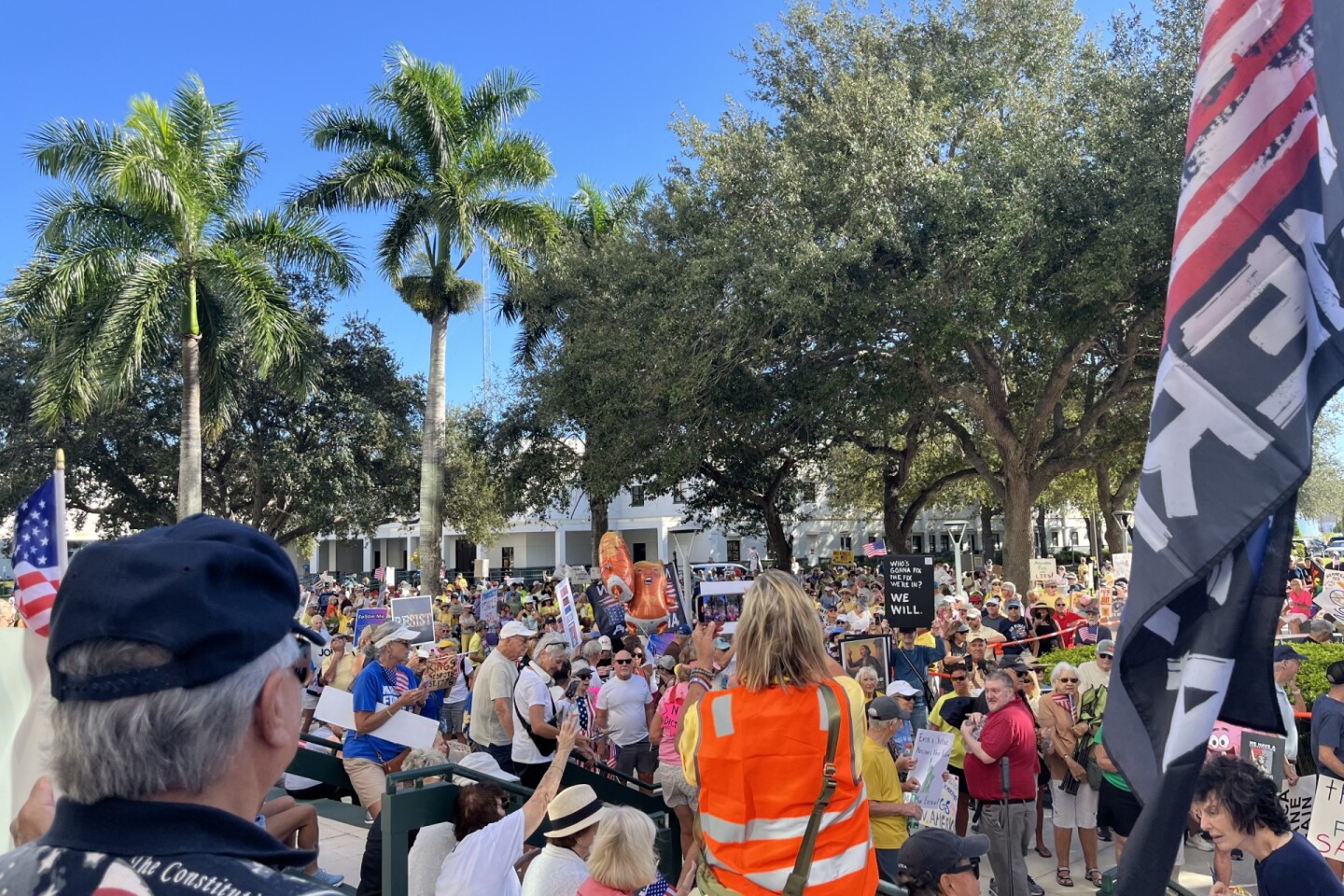 A large crowd gathered early in Collier County.