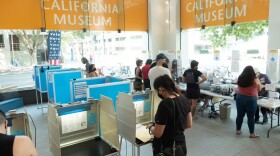 The California Museum in Downtown Sacramento serves as a polling center on Tuesday, Sept. 14, 2021.