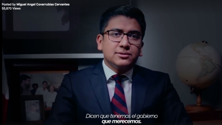 Miguel Angel Covarrubias Cervantes, a former mayor in central Mexico, posted a video of him delivering a speech inspired by a Netflix promotional video for House of Cards.