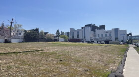 The property on the 400 block of Colfax Ave., where Audubon School used to stand. The proposed zoning ordinance would allow Geisinger to build a parking garage as tall as 45 feet.