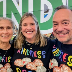 Dr. Maria Roca, Associate Professor in the Department of Integrated Studies at Florida Gulf Coast University, and Director of the university’s Roots of Compassion & Kindness (ROCK) Center; Francesca Donlan, ROCK Center Board Member; and Alan Williams, values-driven leadership advisor, author, and founder of SERVICEBRAND GLOBAL