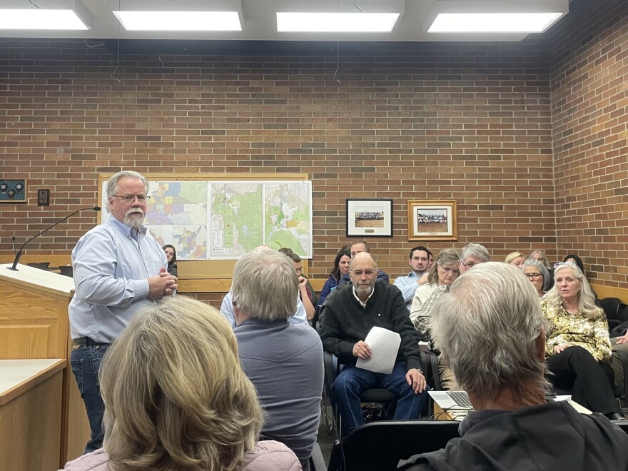 UDOT project manager Craig Hancock talks with Wasatch County leaders at an interlocal meeting Jan. 15.