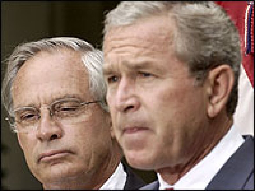 President Bush and Rep. Porter Goss.