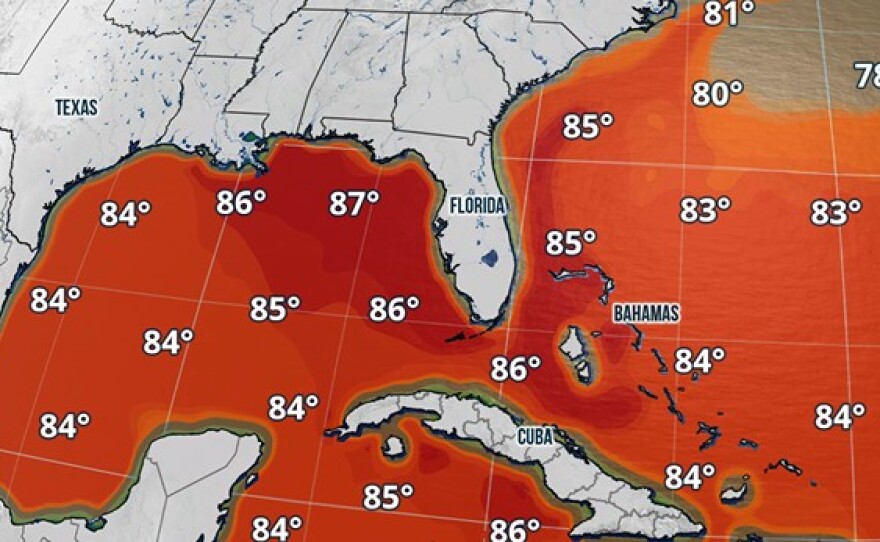 Sea surface temperatures as of July 1, 2026.