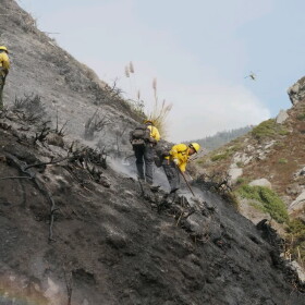 Fire crews working on the Big Sur Plaskett Fire are working in some area than haven't experienced fire in over half a century.