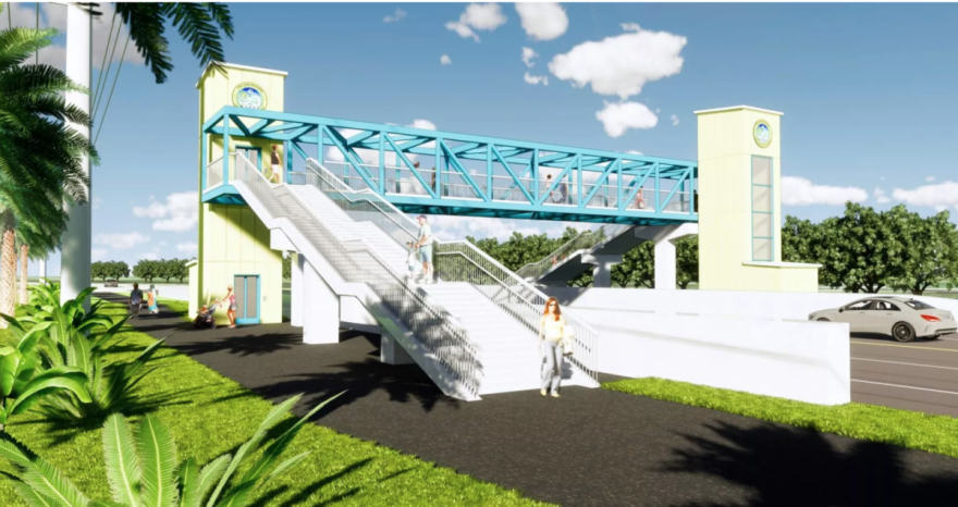 The Islamorada Village Council approved the pedestrian bridge in 2018 and work has begun, but a newly elected council said the village didn't want or need the bridge. Photo: FDOT