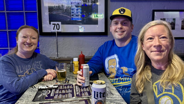 Stephanie Nuese (left) with family, Max and Sammi Thorstad