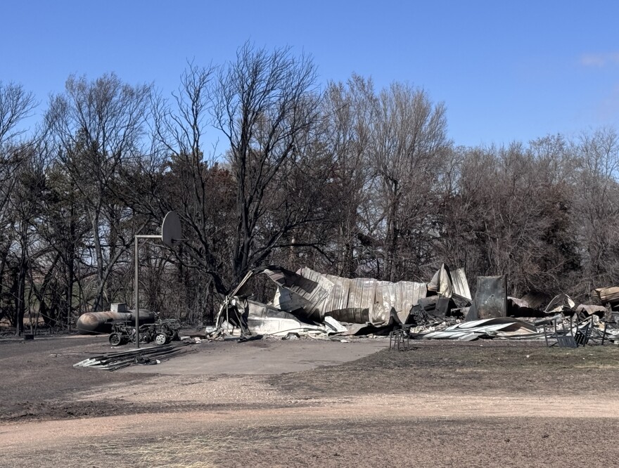 A destroyed homestead in Ditch Valley, seen on Feb. 20, 2026.