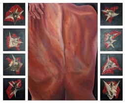 RicaMaestas-Dermatillomania-2022-AcrylicandGlitteronCanvas-6'x5'.jpg