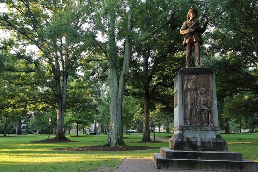 Protestors pulled down the confederate statue known as 'Silent Sam' in August 2018.