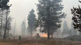 The Akawa Butte Fire, pictured on July 22, 2026.