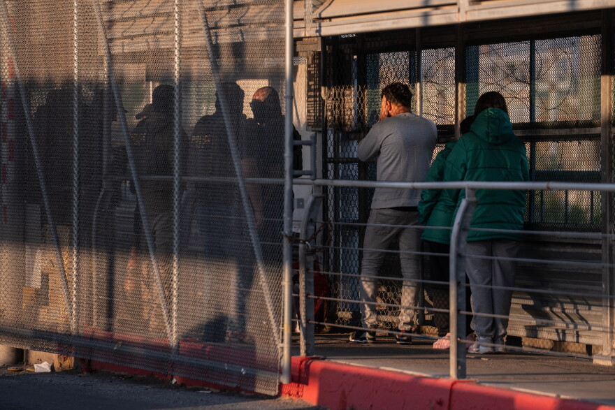 A group of undocumented migrants is deported by U.S. Immigration and Customs Enforcement agents across the McAllen–Hidalgo–Reynosa International Bridge in McAllen, Texas, Friday, March 13, 2026. Dozens of migrants from countries including Cuba, Venezuela, Haiti, China, Guatemala and El Salvador were handed over to Mexican authorities.