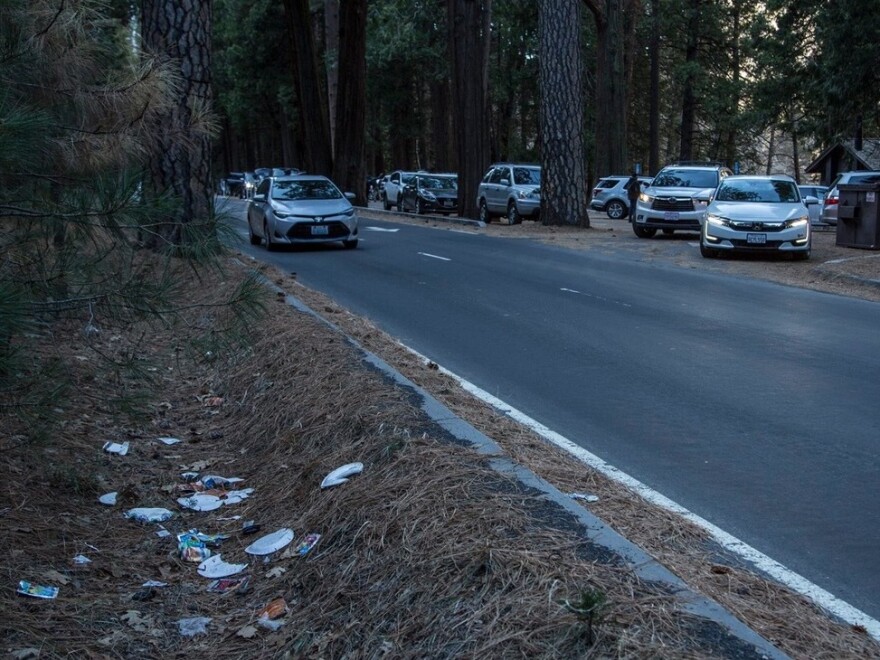 Ken Yager said visitors to Yosemite National Park often throw trash out their car windows.