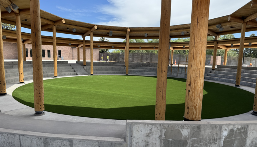 The new central area for dance performances at the Morning Star American Indian Village.