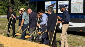 Gainesville officials helped break ground on the Eastside Transfer Station. Present were the interim city manager, commission members, the mayor and RTS representatives.
