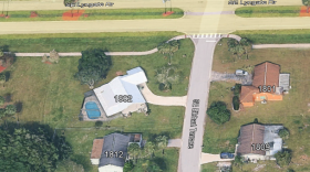 Aerial view of the crash area