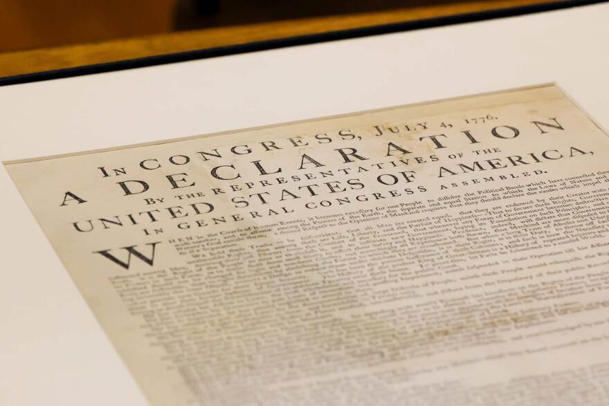 UVA owns two of an estimated 25 copies of the original Declaration of Independence that are still around. One is on display on the ground floor of the Special Collections Library.