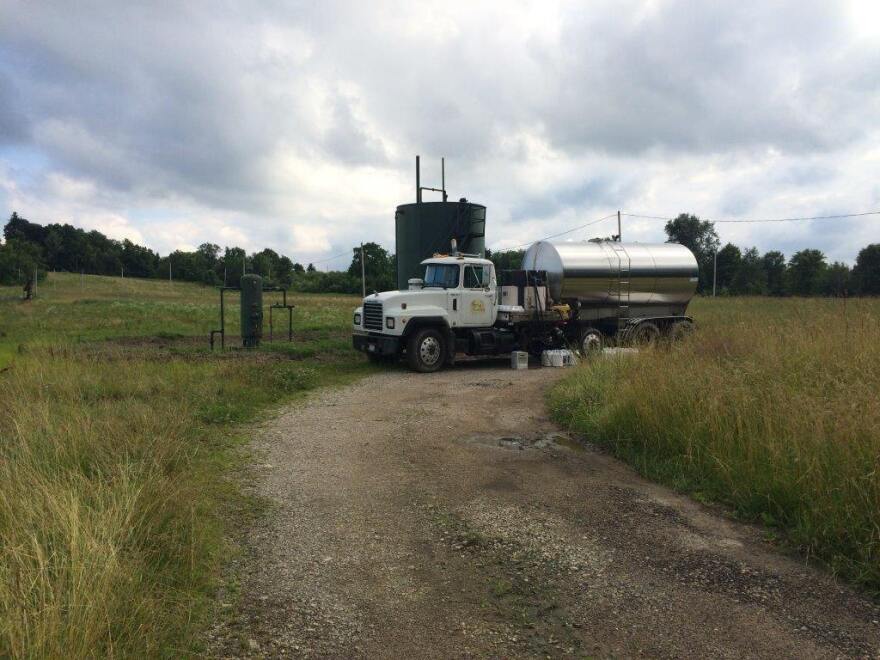 Truck at an injection well in Ohio.