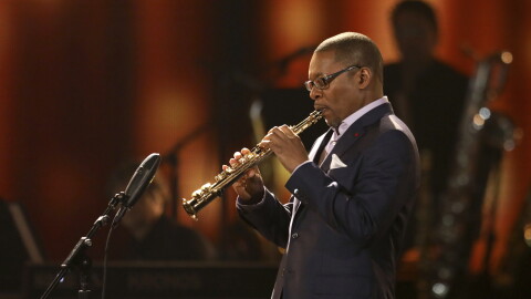 Ravi Coltrane performs at the 59th annual Grammy Awards in 2017.